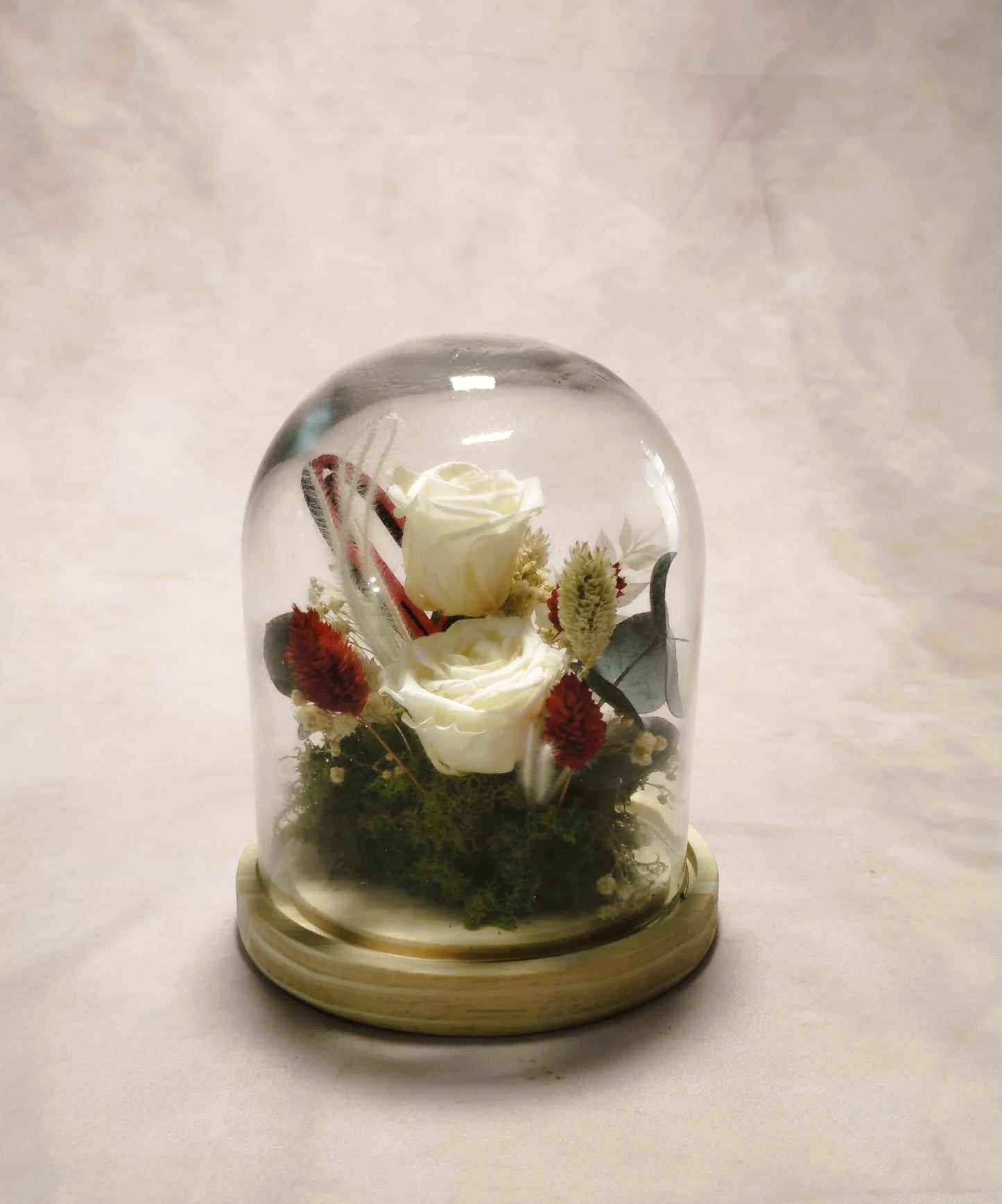 Cúpula de cristal ; " Momentos en Flor "