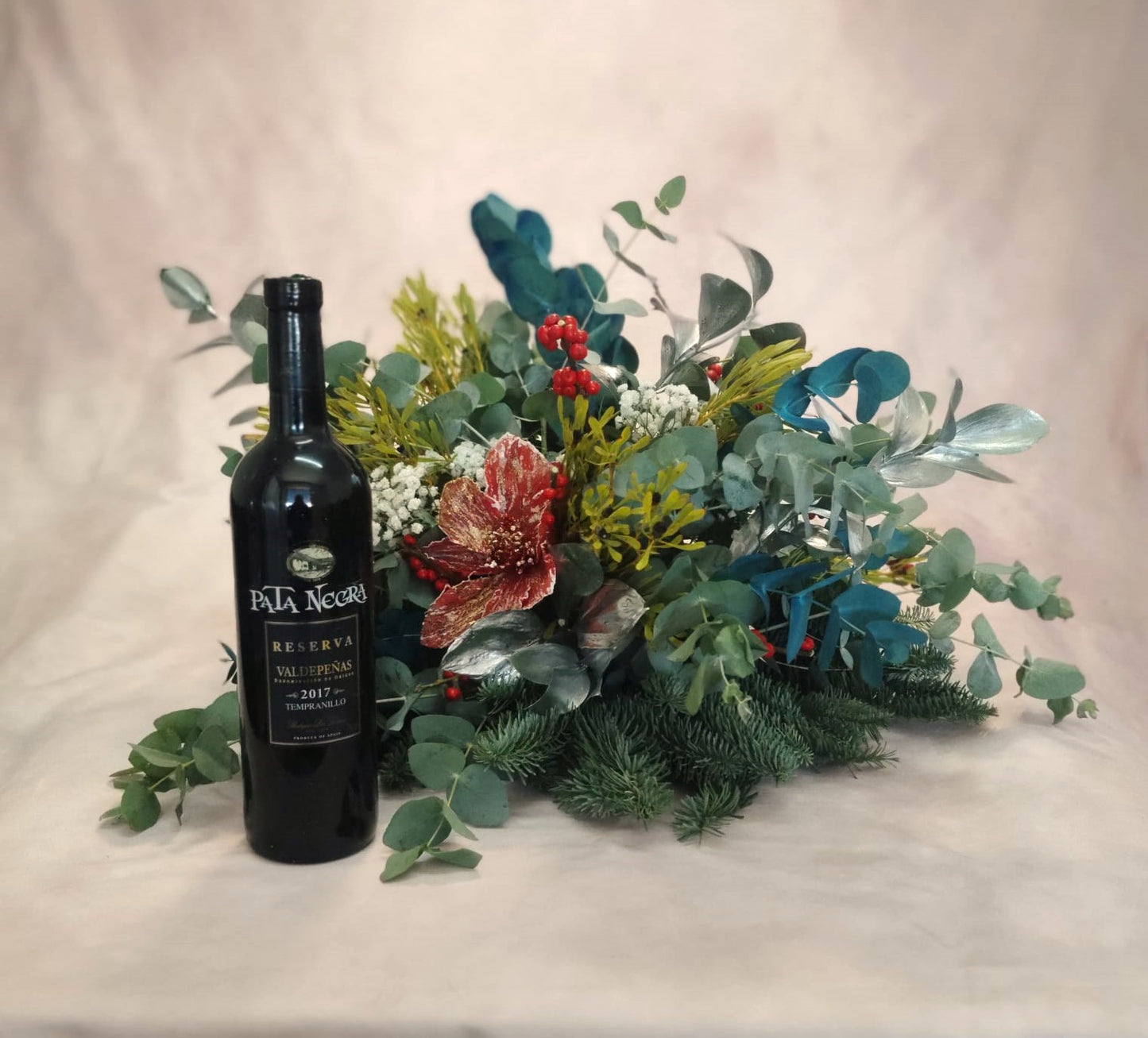 Centro de Navidad: Brindis Floral