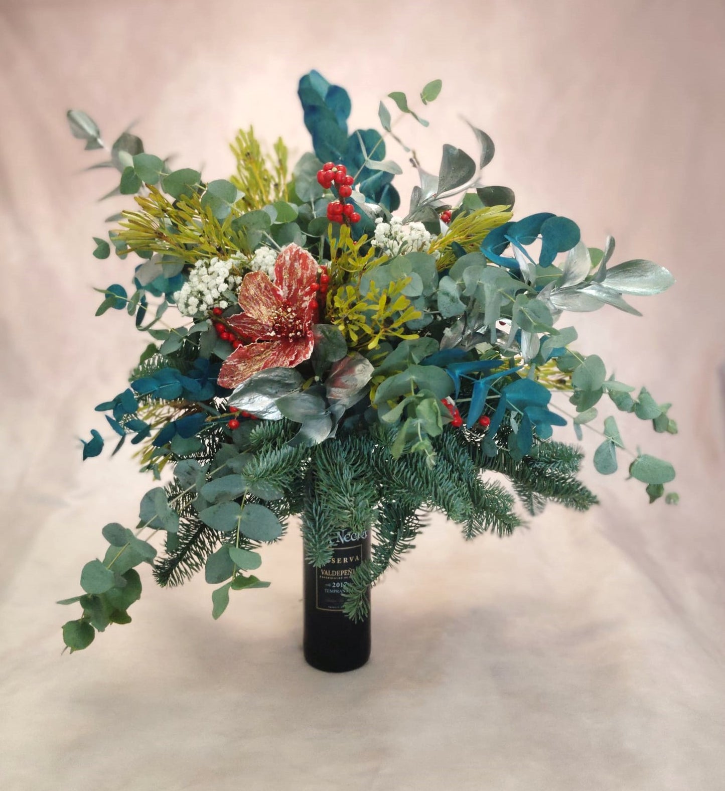 Centro de Navidad: Brindis Floral